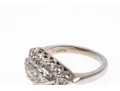 Stunning Diamond Set 14K White Gold Ring, Size 3