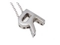 14K White Gold 'R' Initial Pendant Necklace