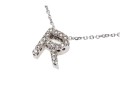 14K White Gold 'R' Initial Pendant Necklace