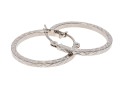 Simple 14K White Gold Hoop Earrings