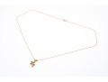 14k Yellow Gold Sapphire And Diamond Pendant Necklace