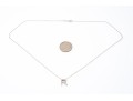14K White Gold 'R' Initial Pendant Necklace