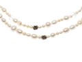 Unique Sterling And Cultured Pearl Strung Necklace