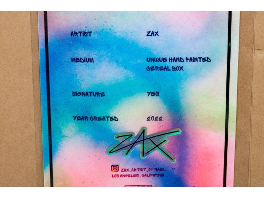 EM Zax (Am.,20th/21st C,) Multi Media Hand Painted 3D Pop Art Sculpture, 