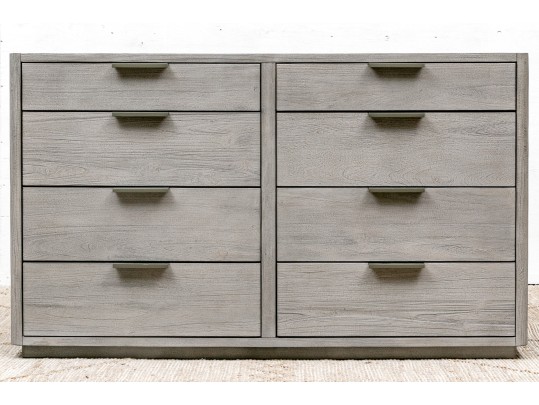 Contemporary Wood Double Dresser