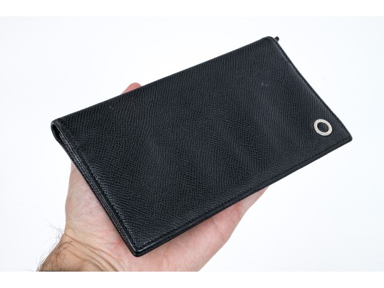 Bulgari Lot Of Two Small Leather Goods, Black Tones