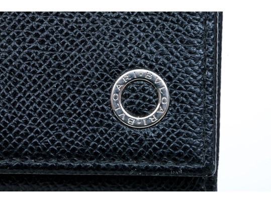 Bulgari Lot Of Two Small Leather Goods, Black Tones