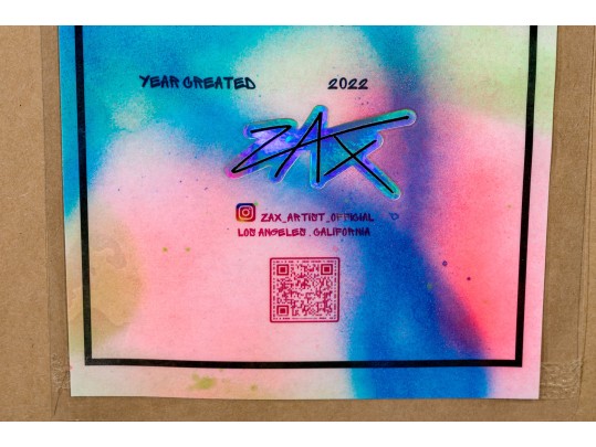 EM Zax (Am.,20th/21st C,) Multi Media Hand Painted 3D Pop Art Sculpture, 