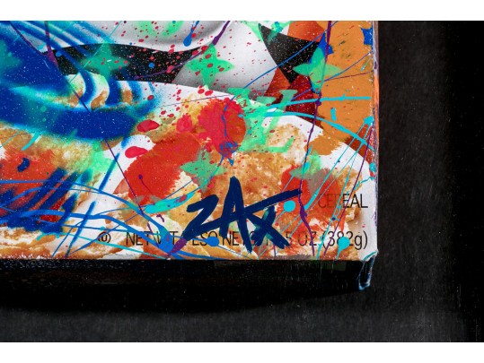 EM Zax (Am.,20th/21st C,) Multi Media Hand Painted 3D Pop Art Sculpture, 