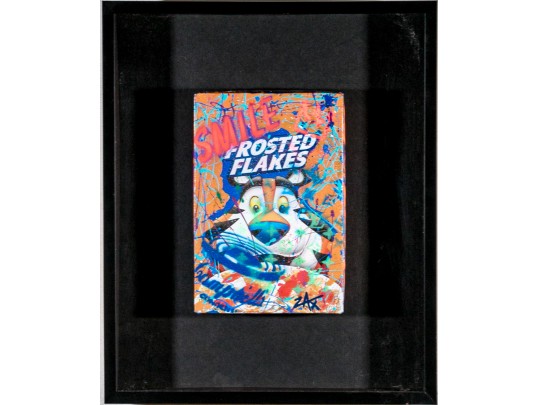 EM Zax (Am.,20th/21st C,) Multi Media Hand Painted 3D Pop Art Sculpture, 