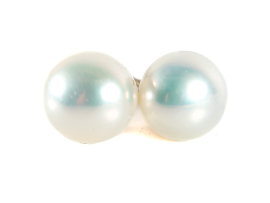 14k Yellow Gold Cultured Pearl Stud Earrings