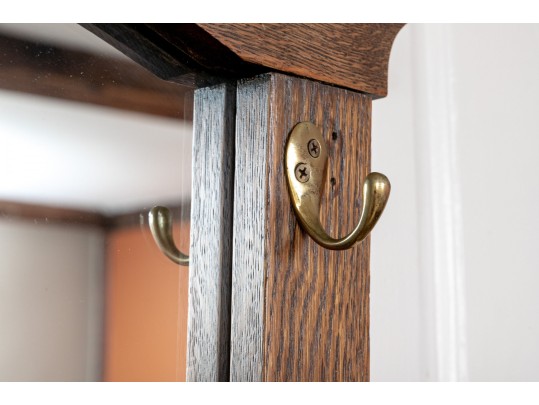 Vintage Oak Country Hall Tree