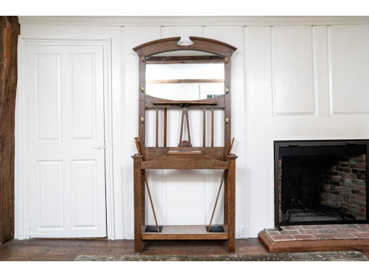 Vintage Oak Country Hall Tree