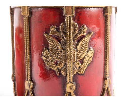 Vintage Marion Bronze Civil War Drum Bookends