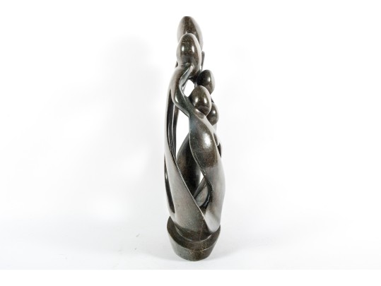 Shona Tribe Serpentine Stone Family Sculpture 