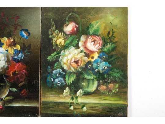 Collection Of Floral Still Life Oil Paintings