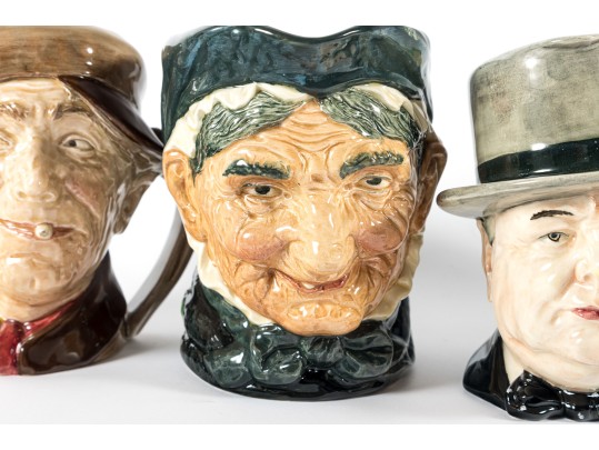 Five Vintage Royal Doulton Toby Mugs