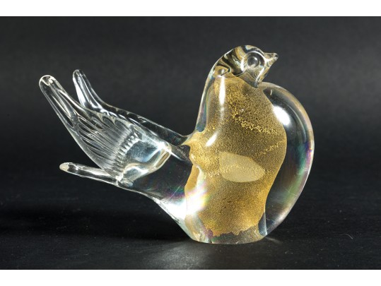 Murano Art Glass Dove Paperweight