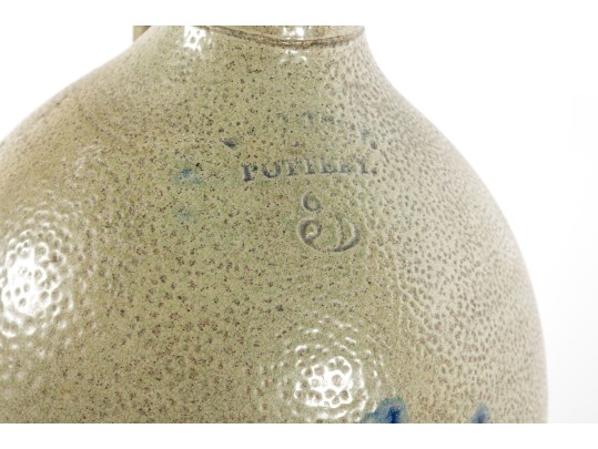 Antique Salt Glazed Stoneware Pottery Jug