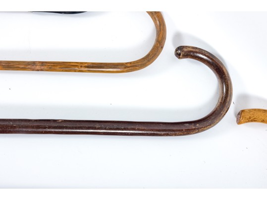 Five Antique Wood Canes