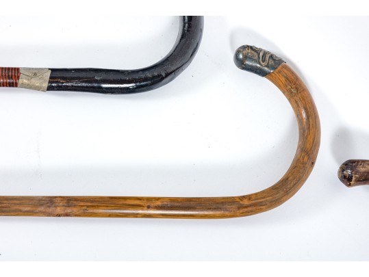 Five Antique Wood Canes