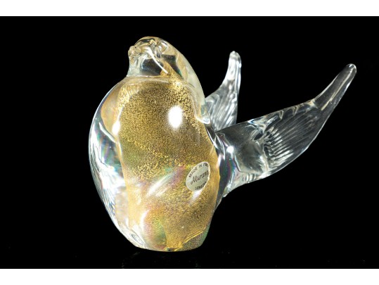 Murano Art Glass Dove Paperweight