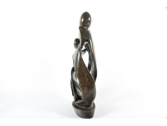 Shona Tribe Serpentine Stone Family Sculpture 