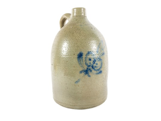 Antique Salt Glazed Stoneware Pottery Jug
