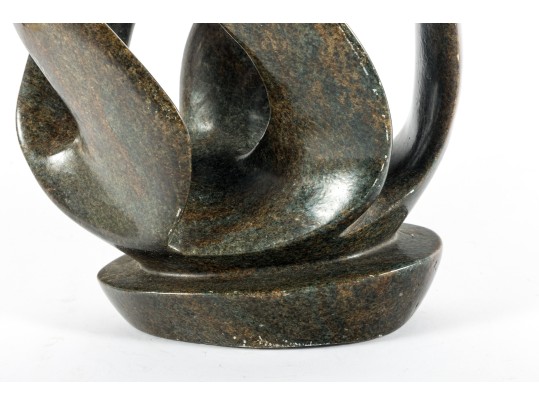 Shona Tribe Serpentine Stone Family Sculpture 