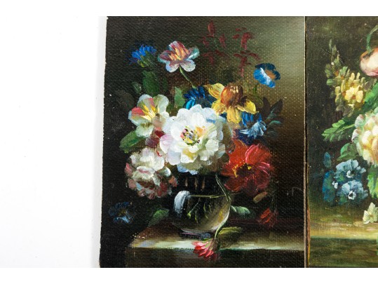 Collection Of Floral Still Life Oil Paintings