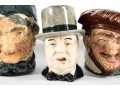 Five Vintage Royal Doulton Toby Mugs