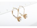 14k Yellow Gold Cultured Pearl Drop Earrings