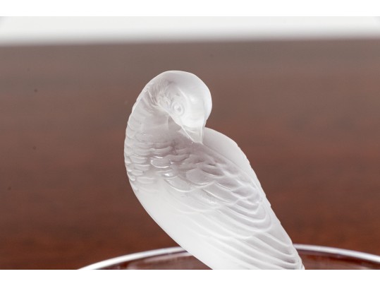 Two Vintage Lalique Crystal Ring Dishes