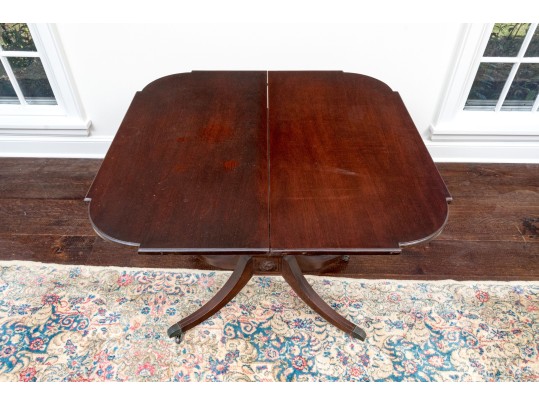 Vintage Federal Style Mahogany Lyre Games Table