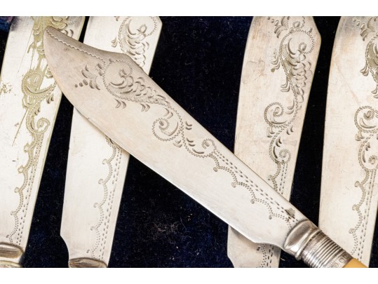 Antique Cased Fish Service