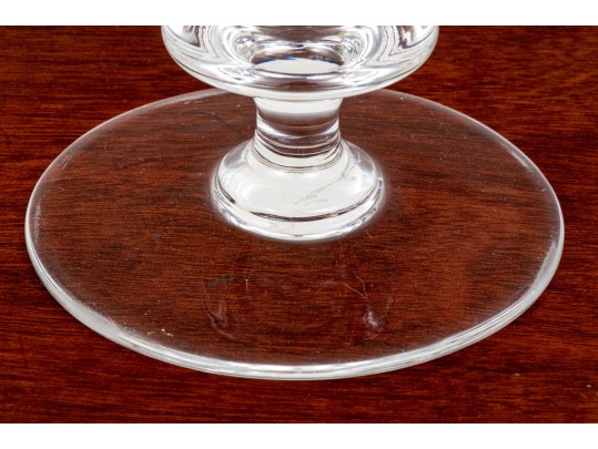 Pair Of Val St Lambert Hand Blown Crystal Candlesticks