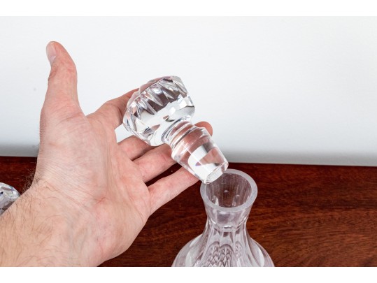 Collection Of Five Hand Cut Crystal Decanters
