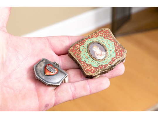 Two Antique 800 Silver Boxes