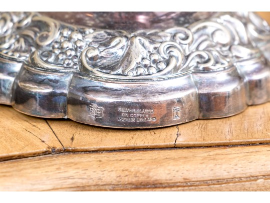 Pair Of Quality Heavy George III Style Silver-plated Candlesticks