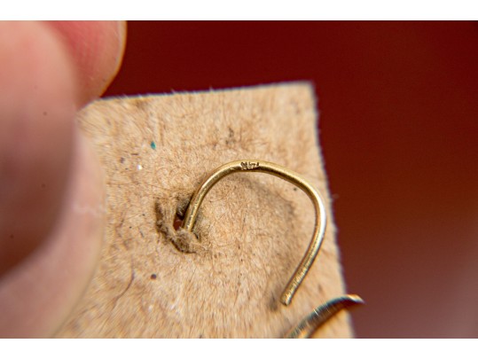 14K Gold Earrings And Charm
