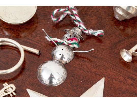 Collection Of 12 Sterling Silver Ornments