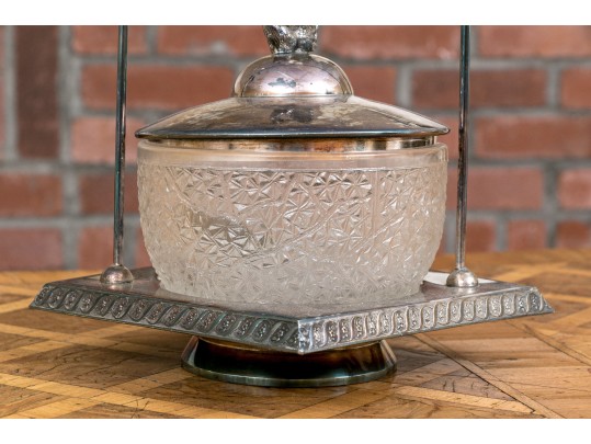 Three Pieces Of Silver-plated Serving Pieces