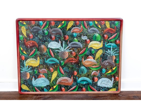 Colorful Caribin Oil On Canvas Of Birds