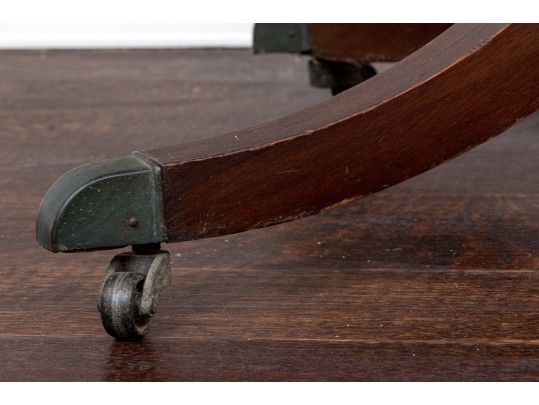 Vintage Federal Style Mahogany Lyre Games Table