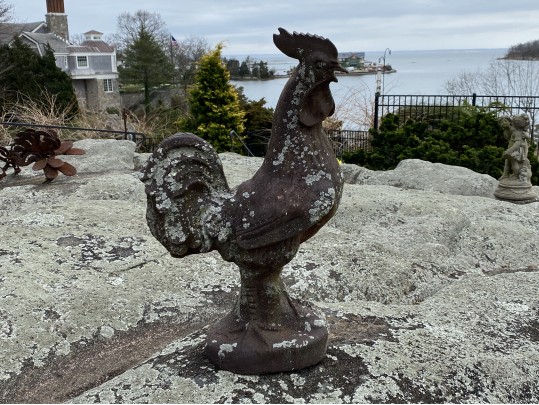 Large Vintage Cast Iron Rooster