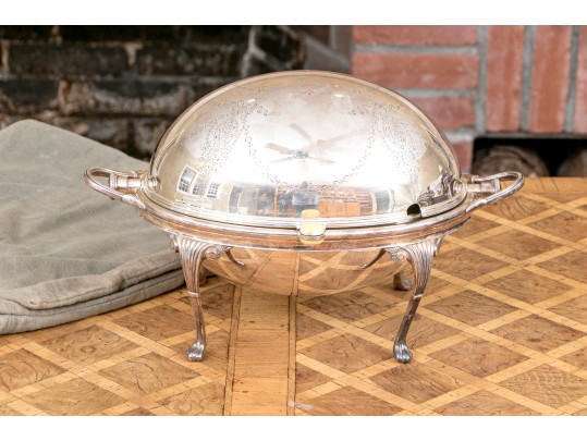 Antique English Silver-plated Revolving Tureen