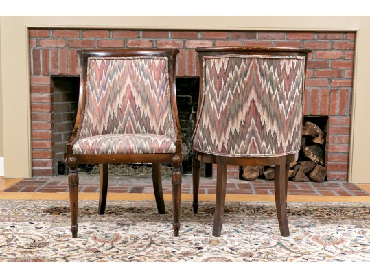 Pair Of Mid-century Solid Mahogany Klismos Chairs