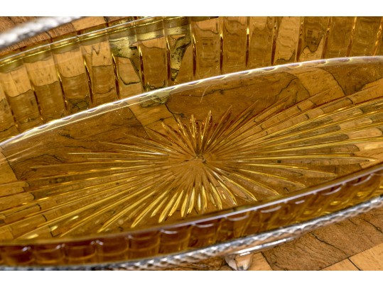 Three Pieces Of Silver-plated Serving Pieces