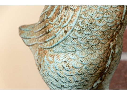 Cast Iron Bronze Finished Standing Duck