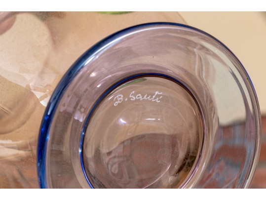 Four Pieces Of Colorful Art Glass
